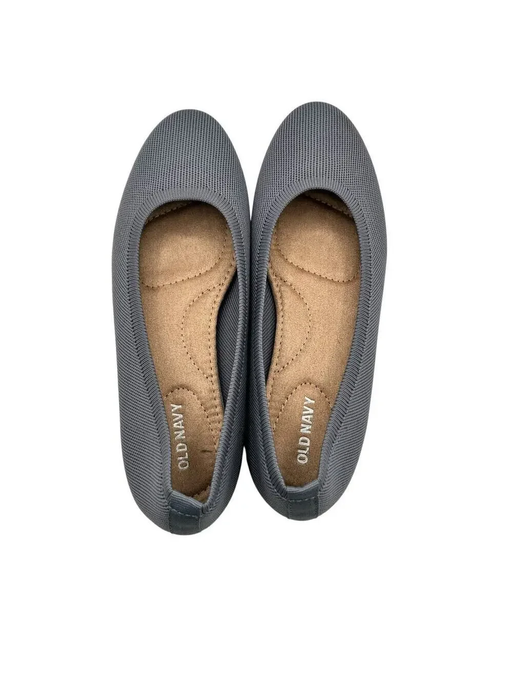 Old Navy Women Baby Blue Knit Almond Toe Ballet Flats Size 7